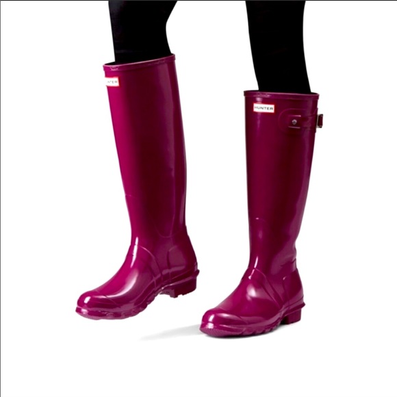 Hunter Shoes - Hunter Purple Wellington Classic Rain Boot 6/7
